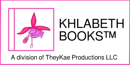 Khlabeth Books logo with pink flower drawing
